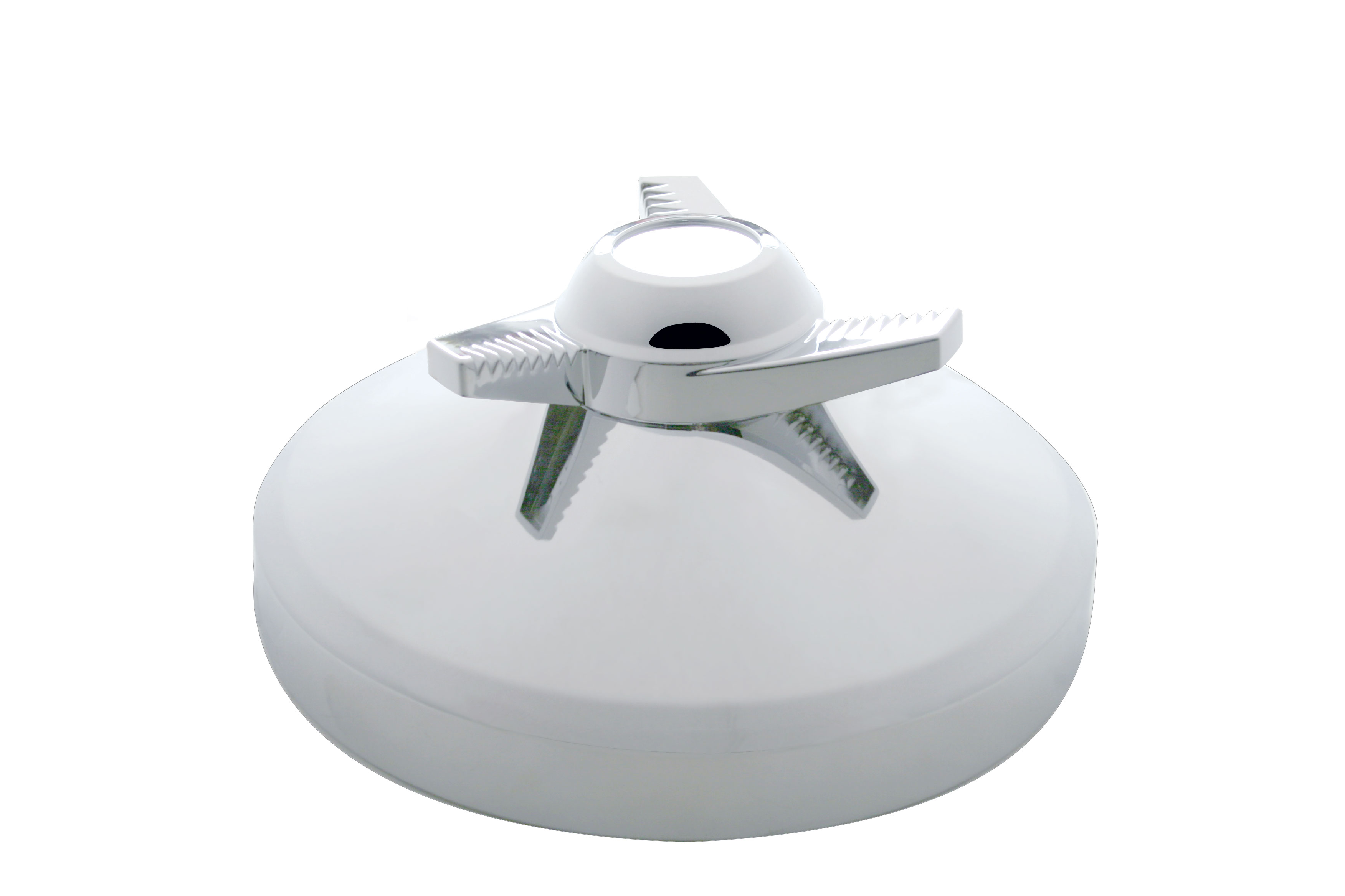 Stainless Steel 7 1/2" Rear Hub Cap W/ 3 Bar Left Spinner