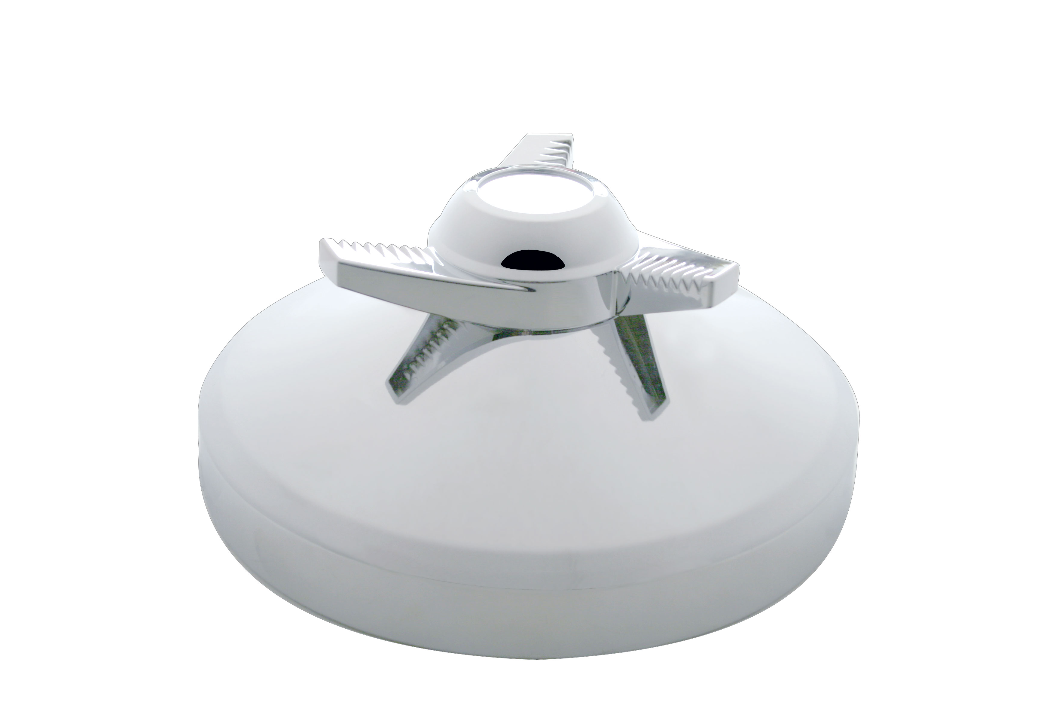 Stainless Steel 7 1/2" Rear Hub Cap W/ 3 Bar Right Spinner