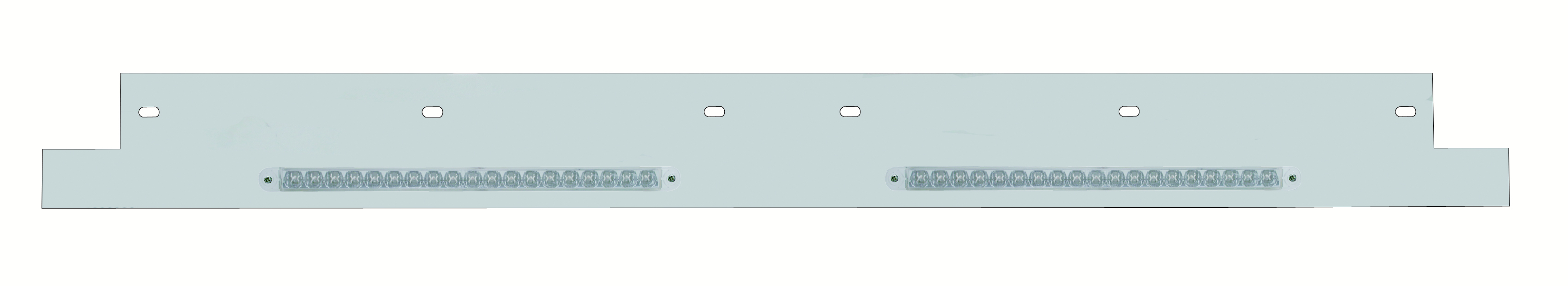 Stainless Steel Kenworth Lower Trim W/ 19 Amber Led 12" Reflector Light Bar - Clear Lens