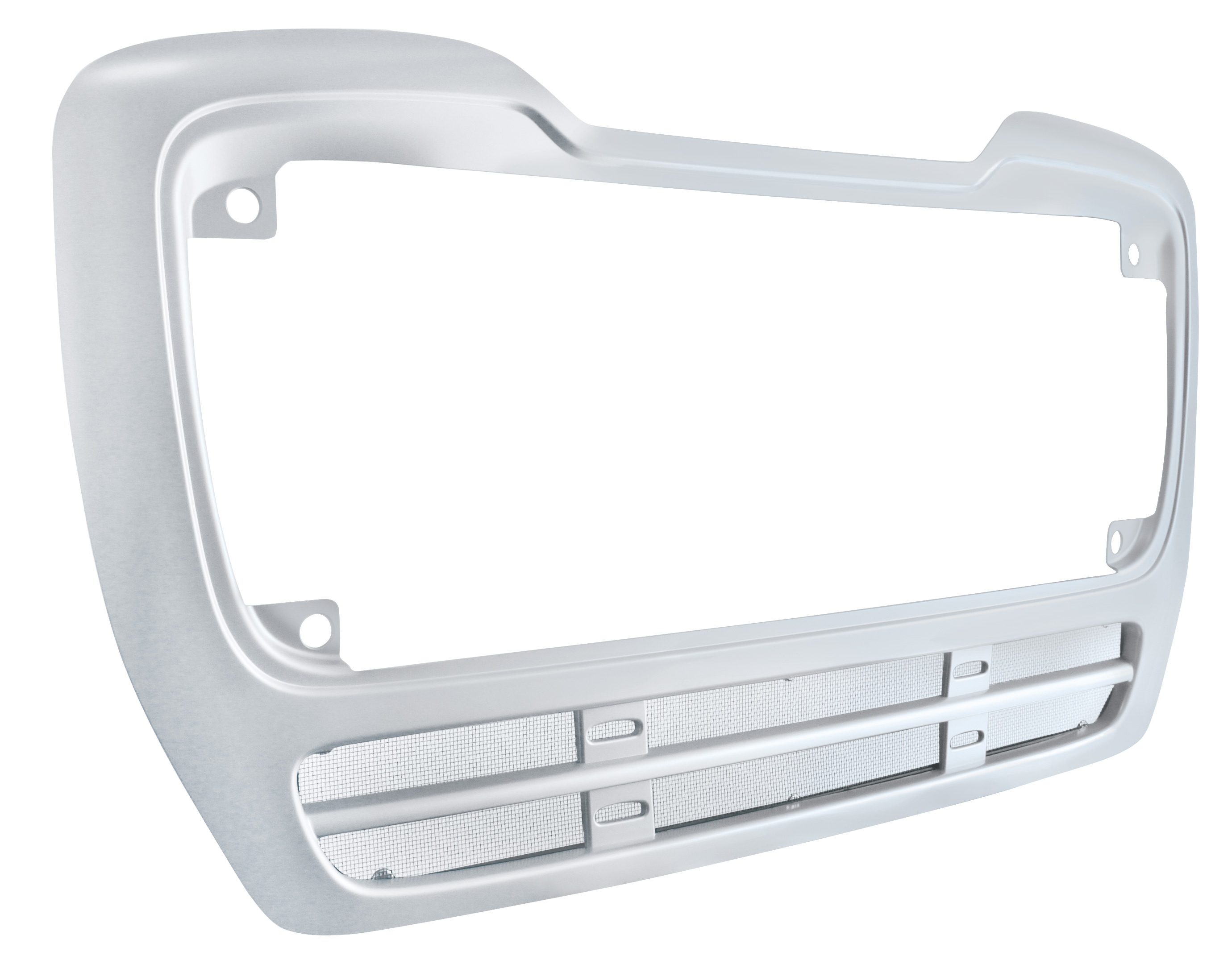 Silver Freightliner M2 Grill Surround With Bug Scr