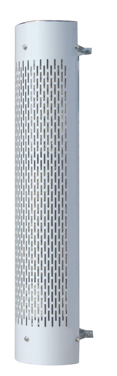 180 Stainless Steel 48" Vertical Slot Exhaust Shield - 5" Diameter Muffler