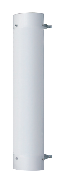 270 Stainless Steel 48" Plain Exhaust Shield - 10" Dia. Muffler