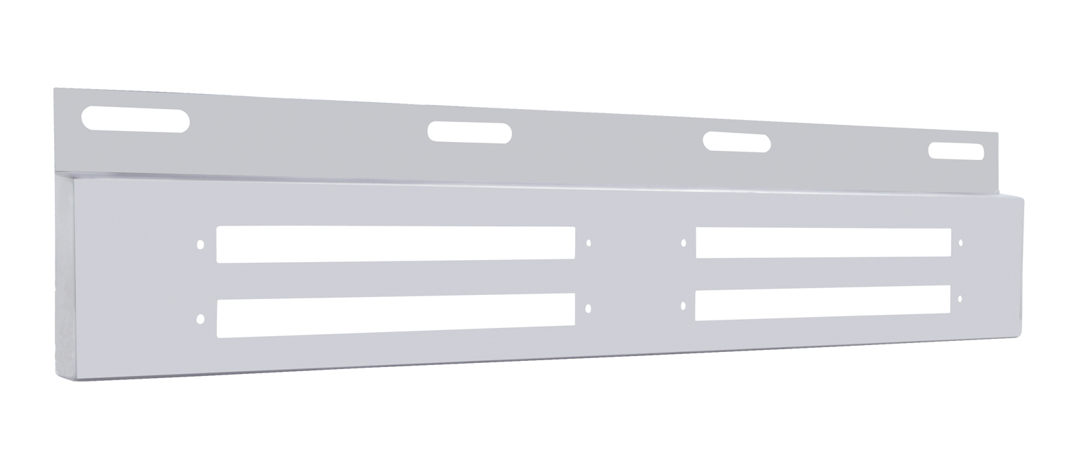 Stainless Steel Top Mud Flap Light Bracket W/ Four 9" Light Bar Cutouts