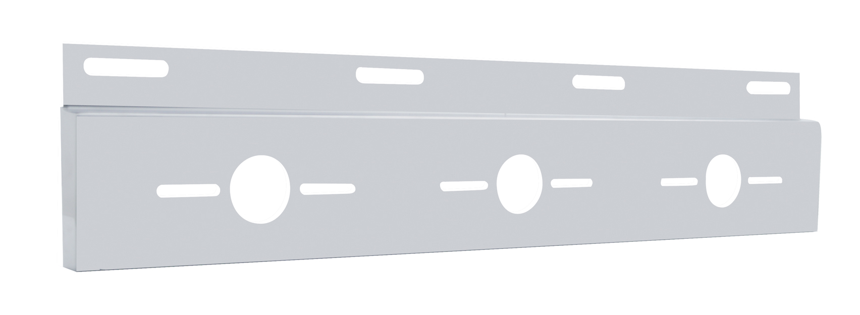 Stainless Steel Top Mud Flap Light Bracket W/ 3 Universal Light Cutouts