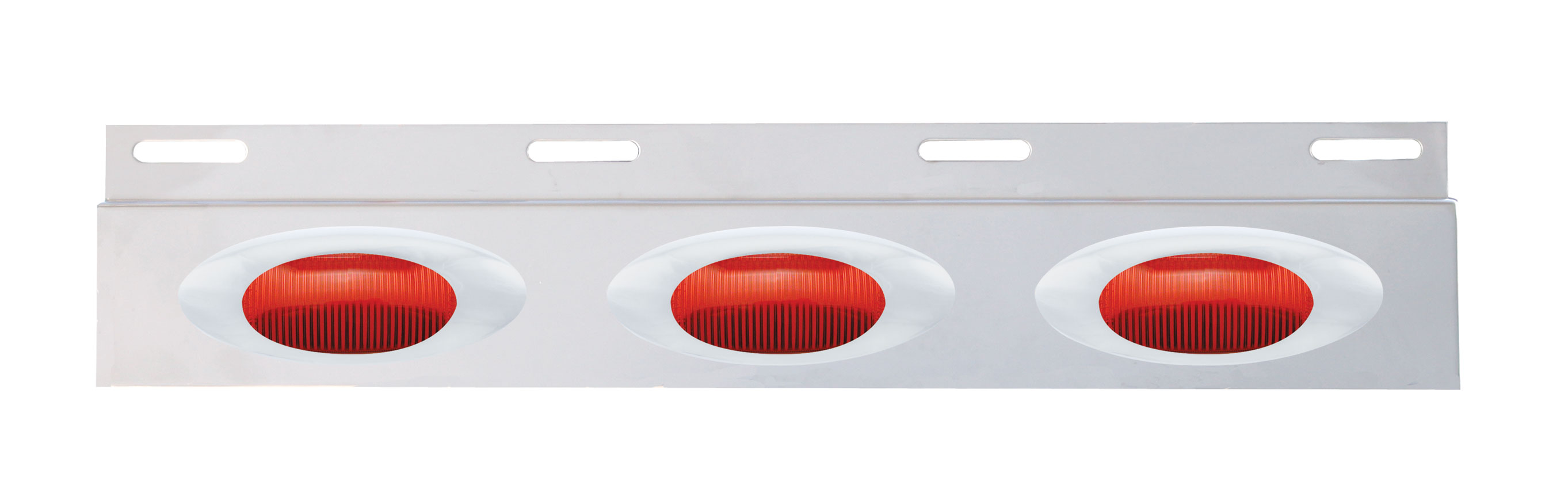 Stainless Steel Top Flap Light Bracket W/ Three 5 Red Led 