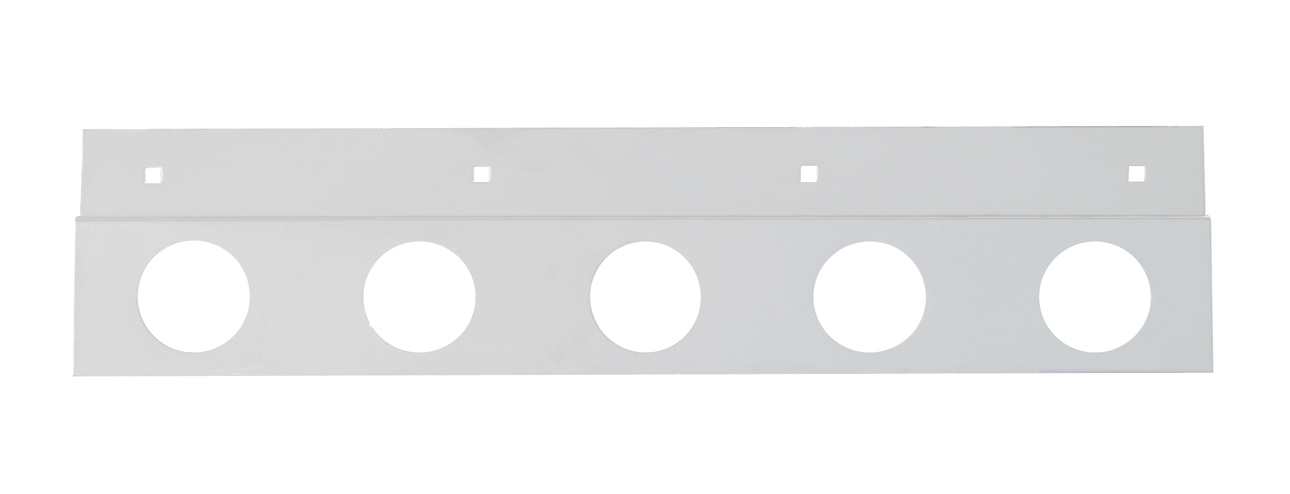 Stainless Steel Top Mud Flap Light Bracket W/ Five 2" Light Cutouts