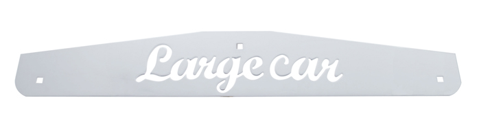 Stainless Steel 4"L X 24"W Scripted Bottom Mud Flap Plate W/ Bolt Thru - Largecar