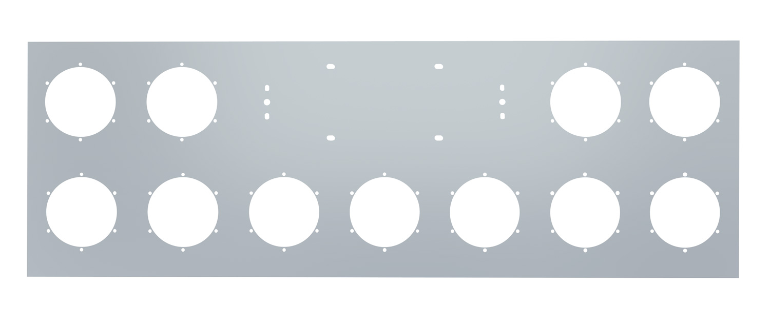 Stainless Steel Rear Center Light Panel W/ 4" Light Cutout X 11