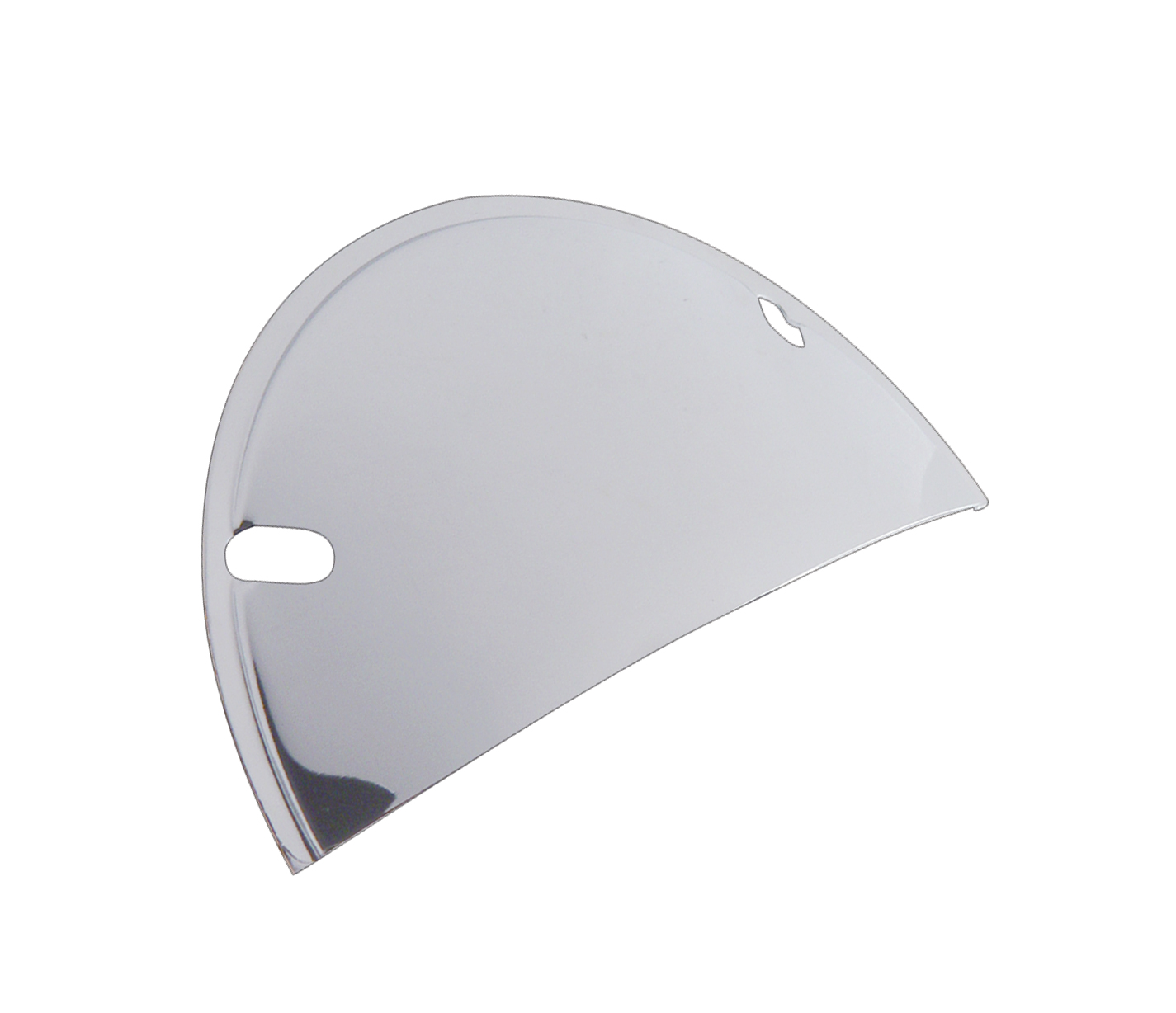 7" Half Moon Headlight Shield, Stainless Steel
