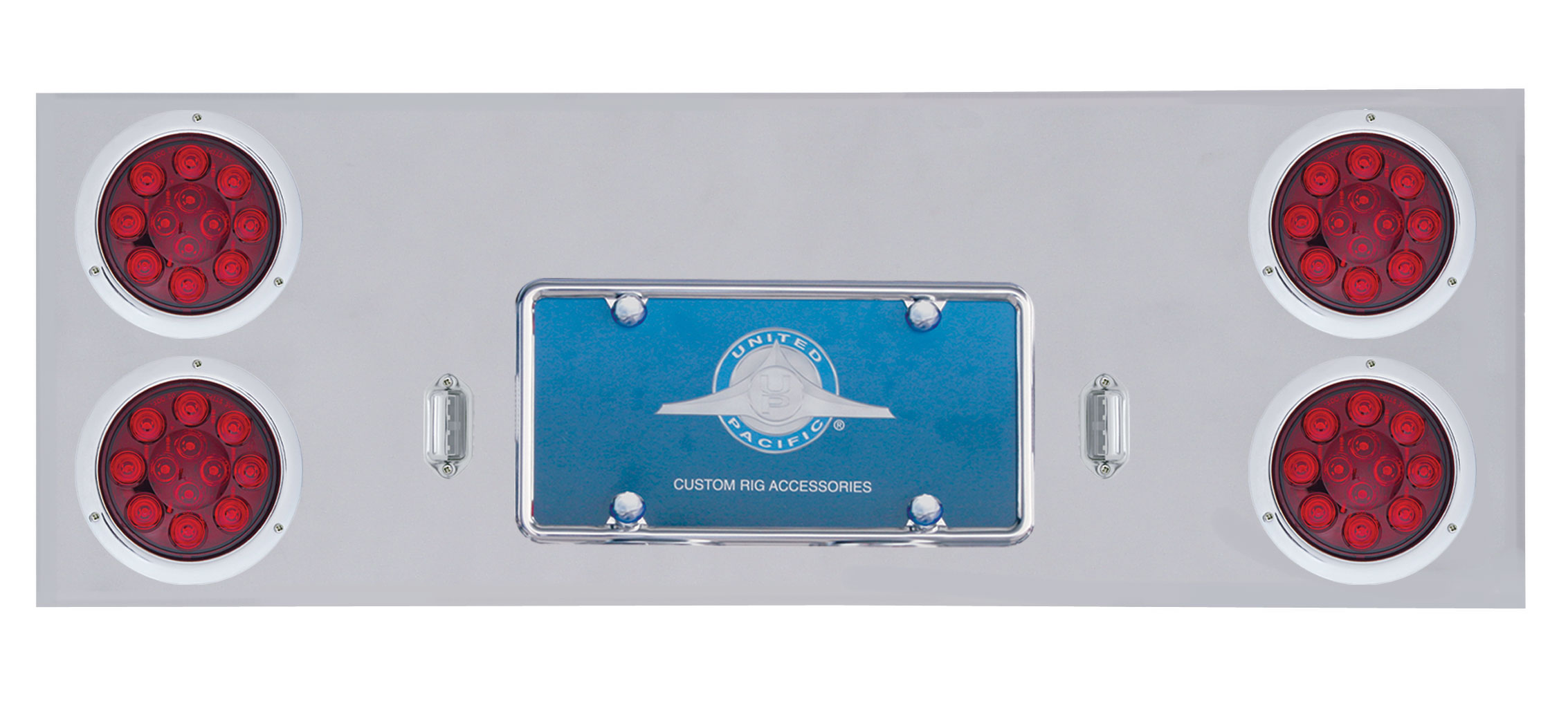 Stainless Steel Rear Center Light Panel W/ Four 4" Led Lights