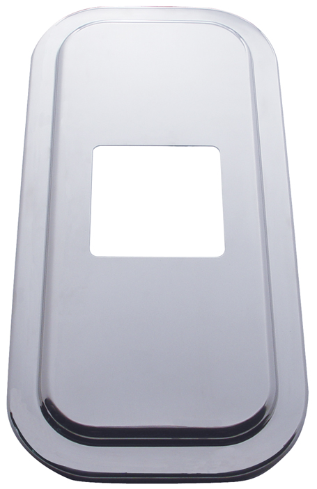 (Skpk) Stainless Steel Peterbilt Shift Plate Cover - 4 7/8" X 4 13/16" Opening