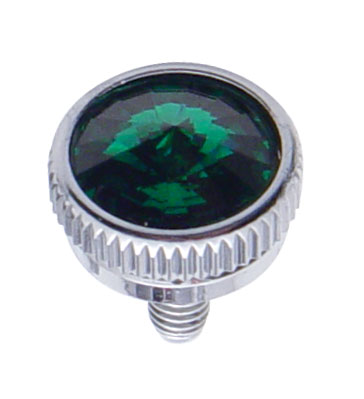 (2/Card) Chrome 6Mm C.B. Mounting Bolt W/ Diam0Nd - Green