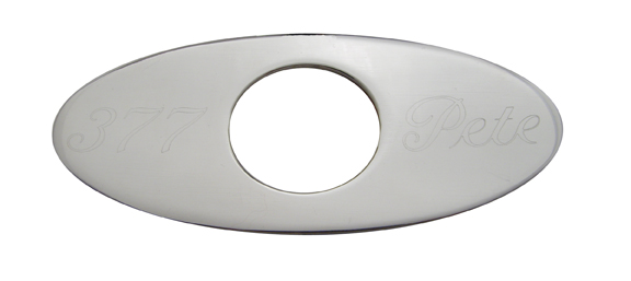 (2/Card) Stainless Steel Keyhole Guard - Peterbilt 377