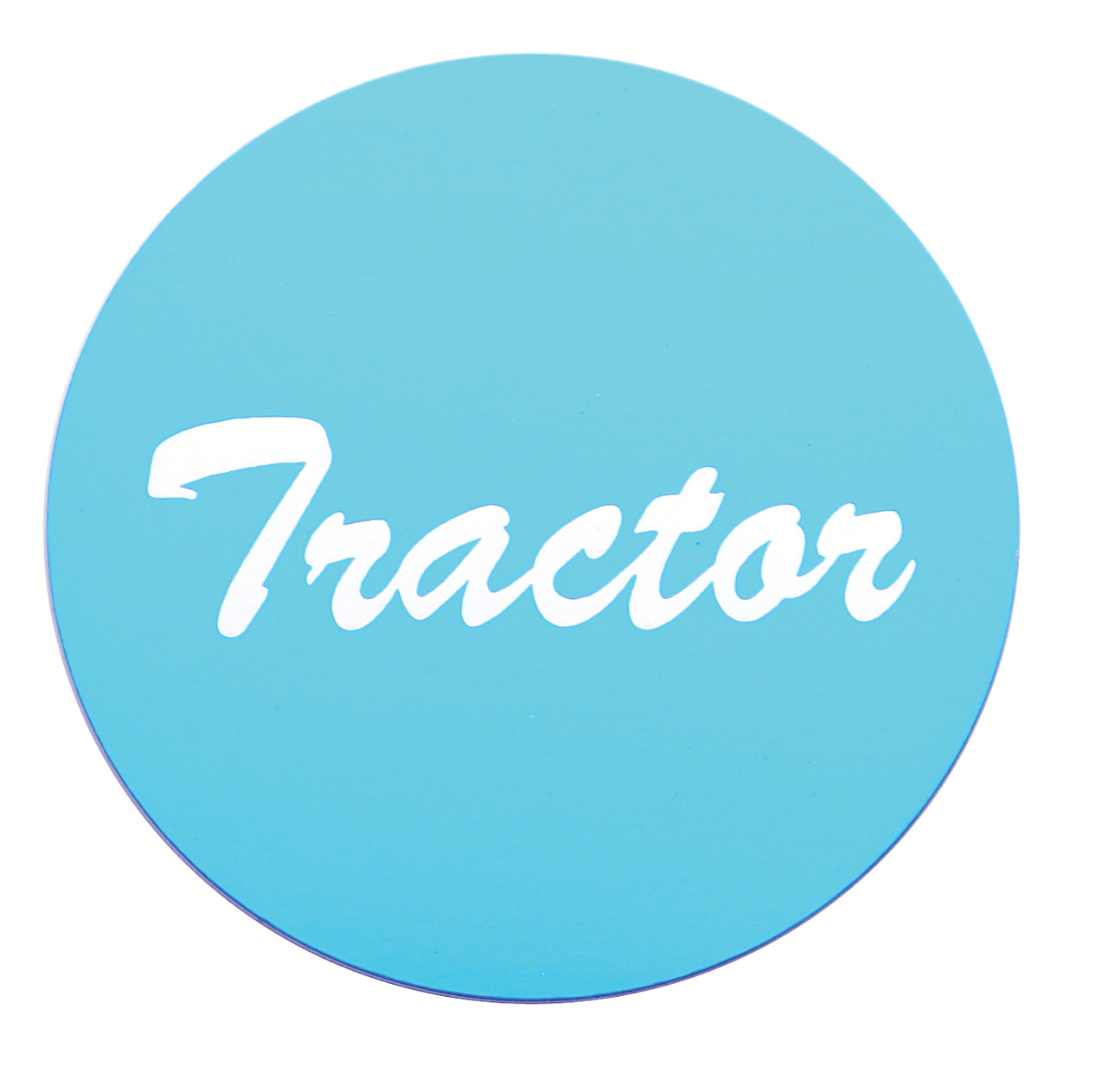 Aluminum "Tractor" Sticker - Blue