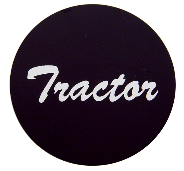 Aluminum "Tractor" Sticker - Black