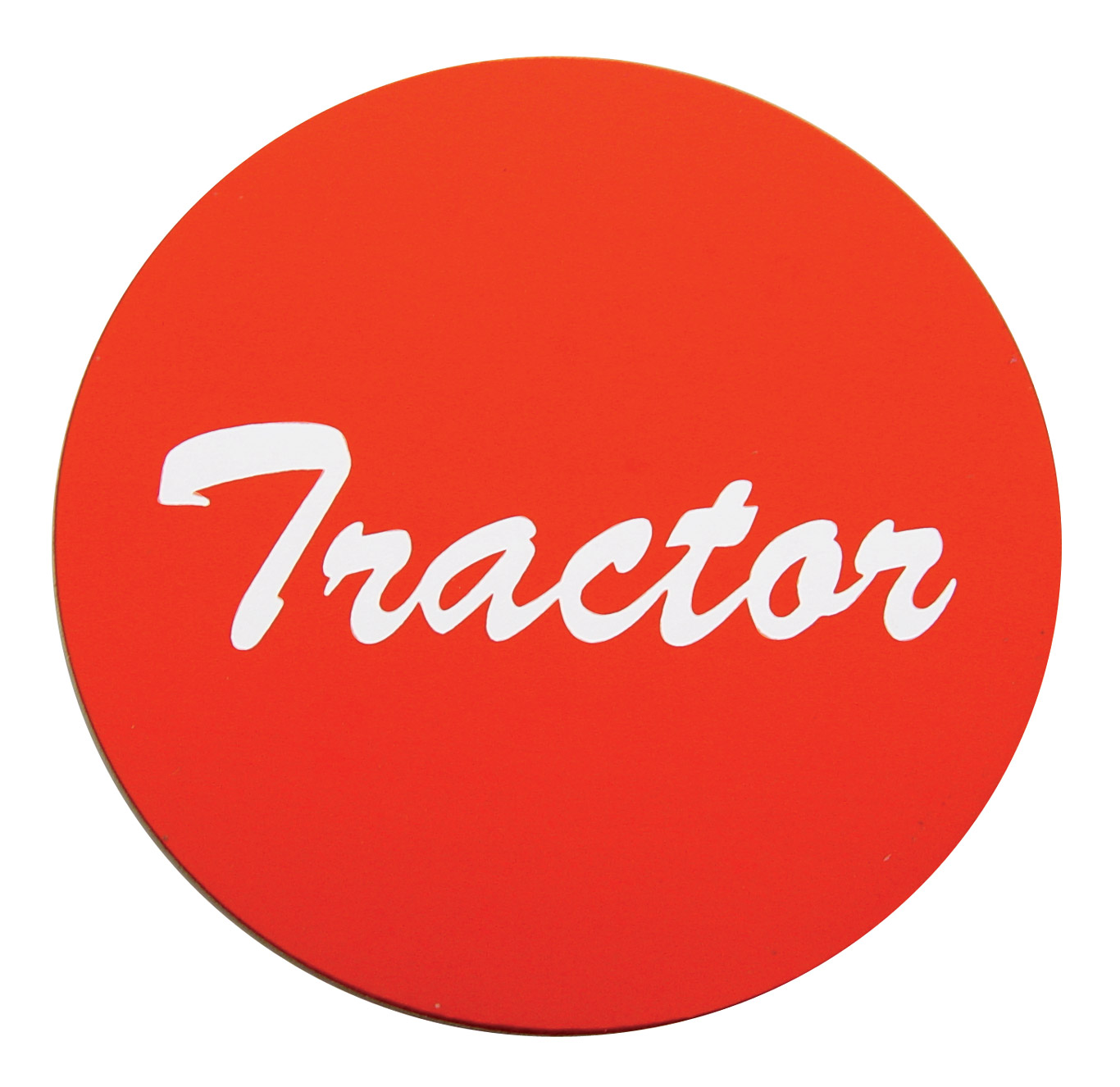 Aluminum "Tractor" Sticker - Red