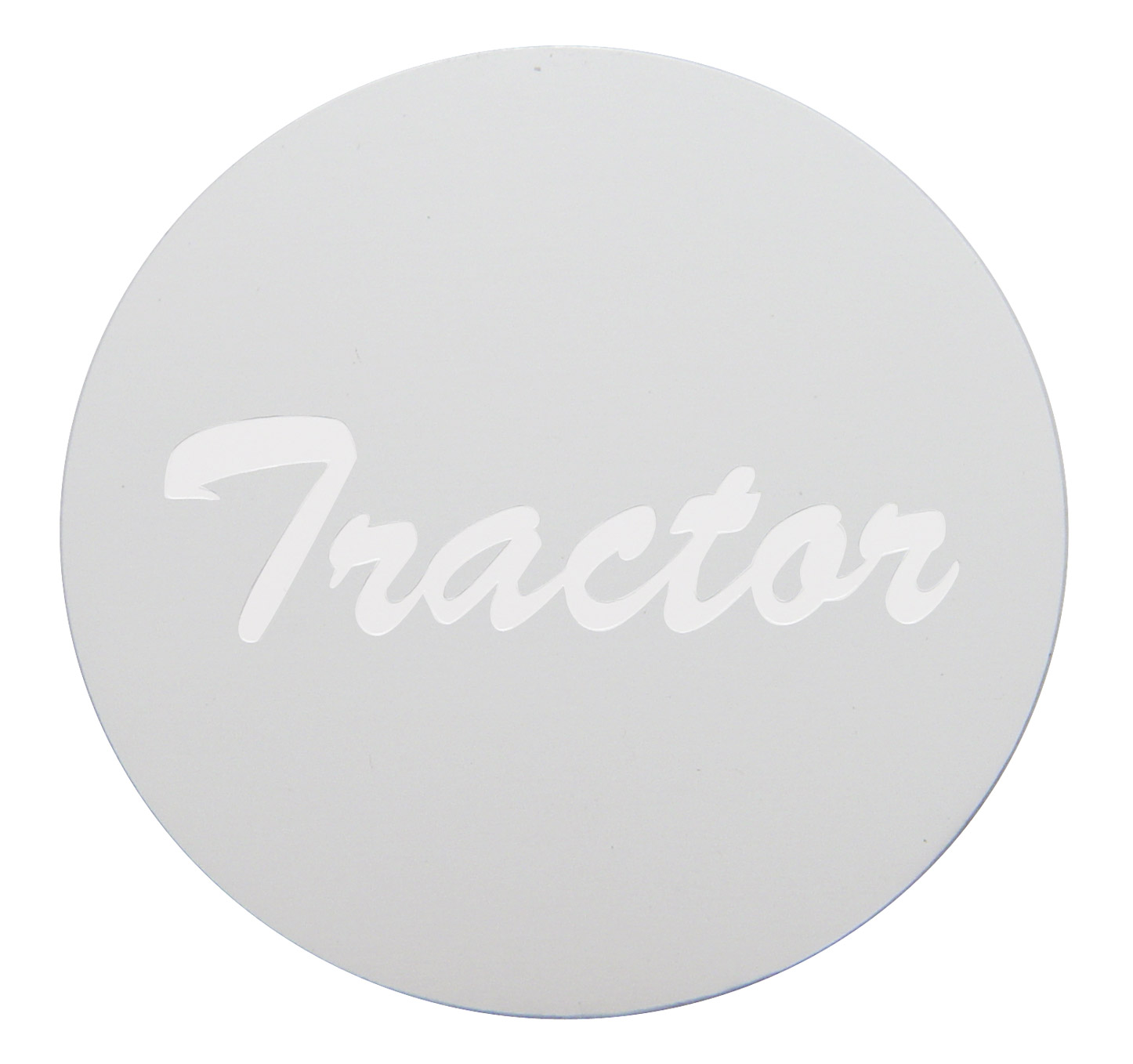 Aluminum "Tractor" Sticker - Silver