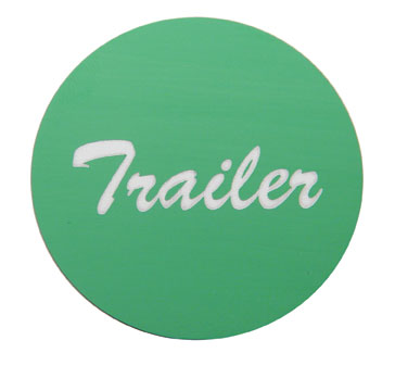 Aluminum "Trailer" Sticker - Green