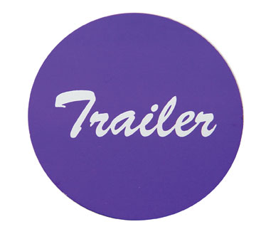 Aluminum "Trailer" Sticker - Purple