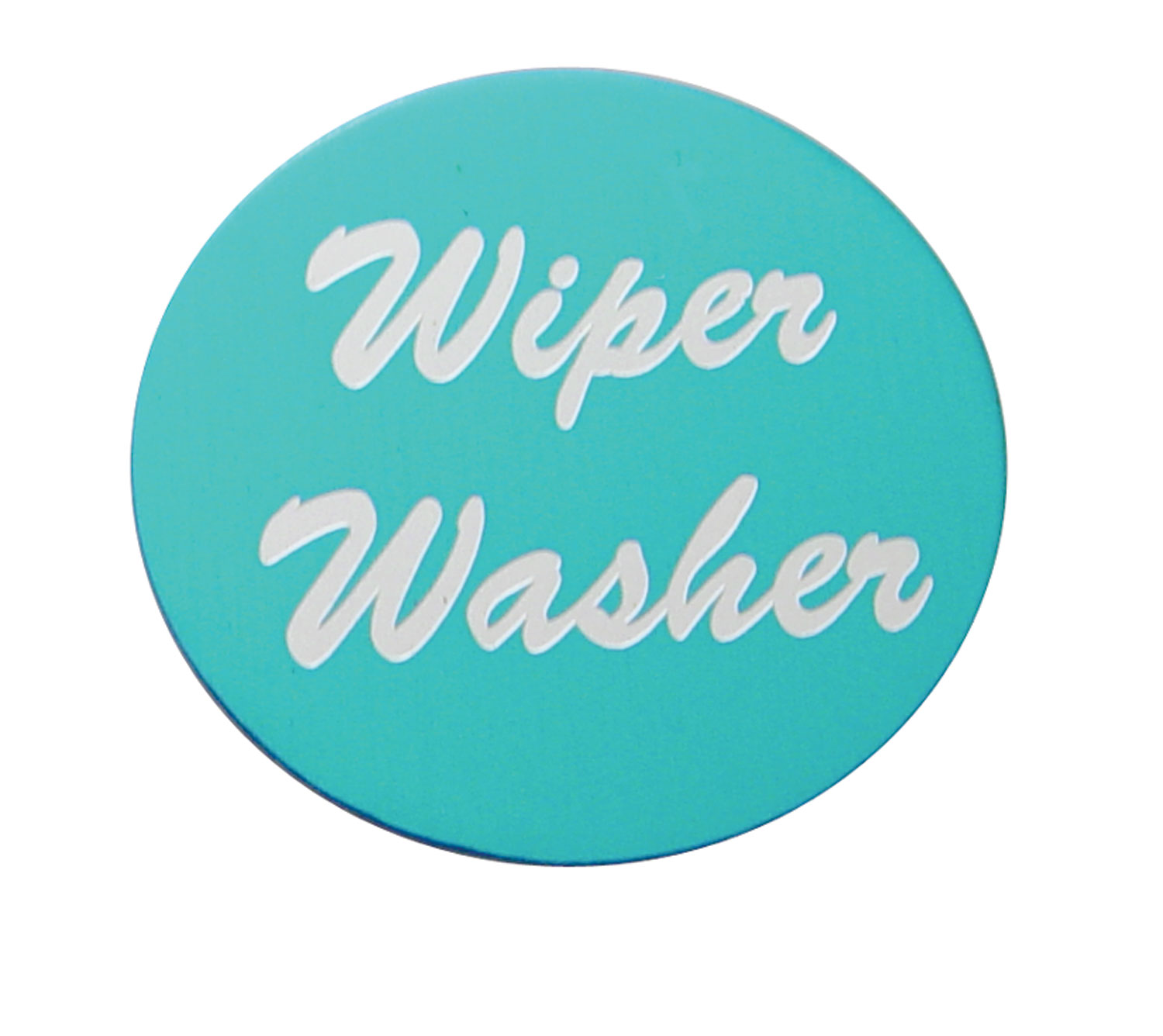 Aluminum "Wiper/Washer" Sticker - Blue