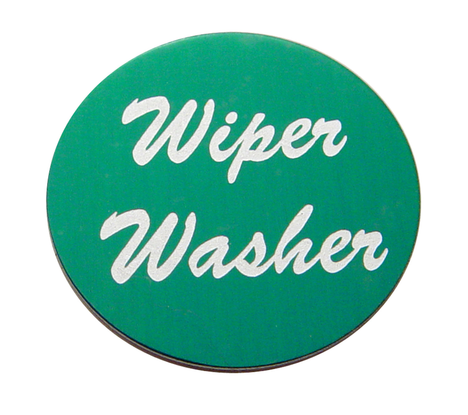 Aluminum "Wiper/Washer" Sticker - Green