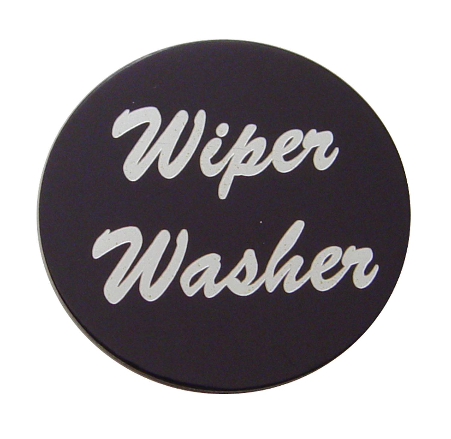 Aluminum "Wiper/Washer" Sticker - Black