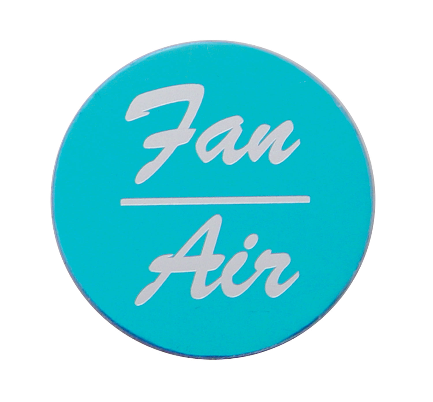 Aluminum "Fan/Air" Sticker - Blue