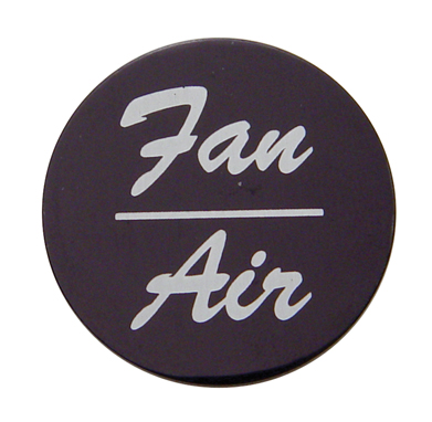 Aluminum "Fan/Air" Sticker - Black