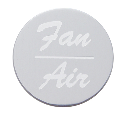 Aluminum "Fan/Air" Sticker - Silver