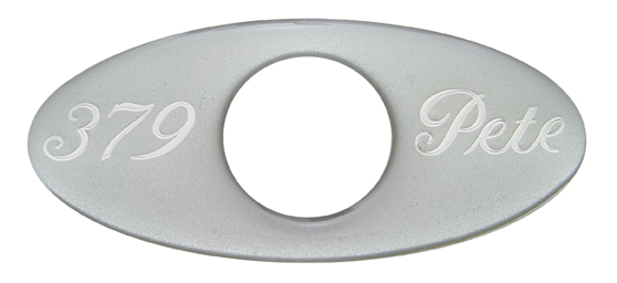 (2/Card) Glossy Peterbilt "379" Key Hole Guard - Silver
