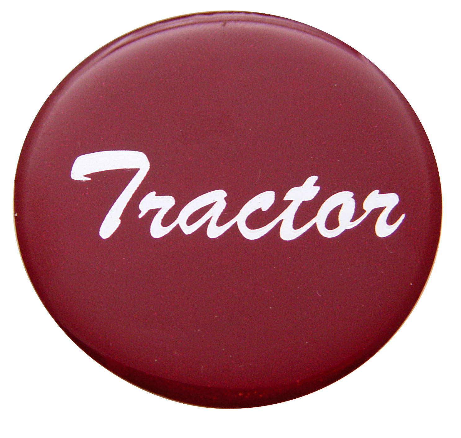 Glossy "Tractor" Sticker - Red