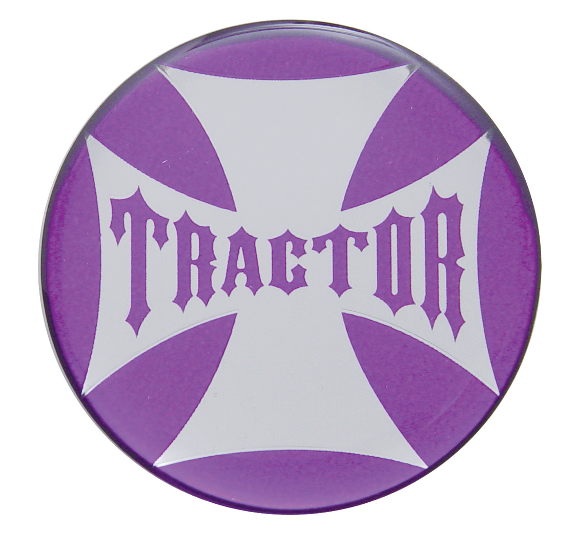 Glossy Maltese Cross "Tractor" Sticker - Purple