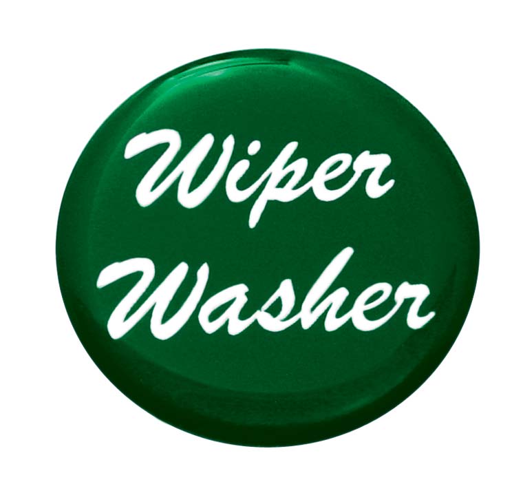Glossy "Wiper/Washer" Sticker - Green