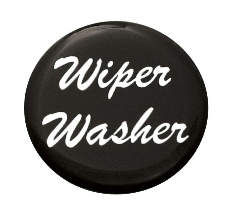 Glossy "Wiper/Washer" Sticker - Black