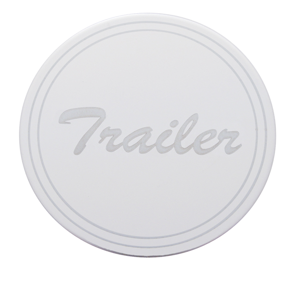 Stainless Steel "Trailer" Plaque - Cursive Script