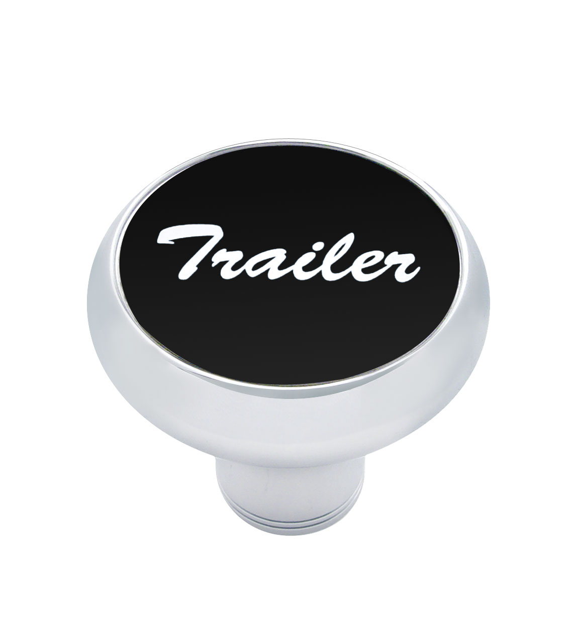 Chrome Deluxe Air Valve Knob, Aluminum Trailer Sticker, Black 23424