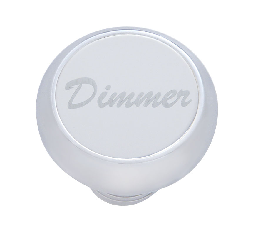 Chrome Deluxe Dash Knob W/ Stainless Steel "Dimmer" Plaque