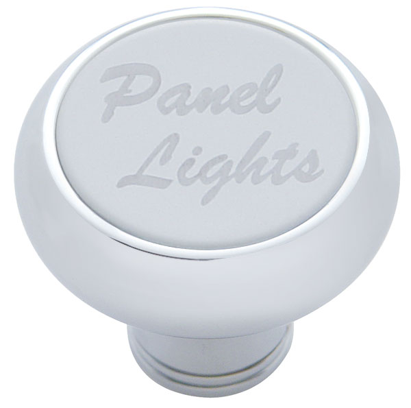 Chrome Deluxe Dash Knob W/ Stainless Steel "Panel Lights" Plaque