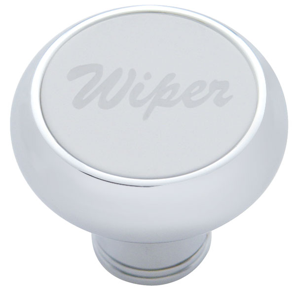 Chrome Deluxe Dash Knob W/ Stainless Steel "Wiper" Plaque