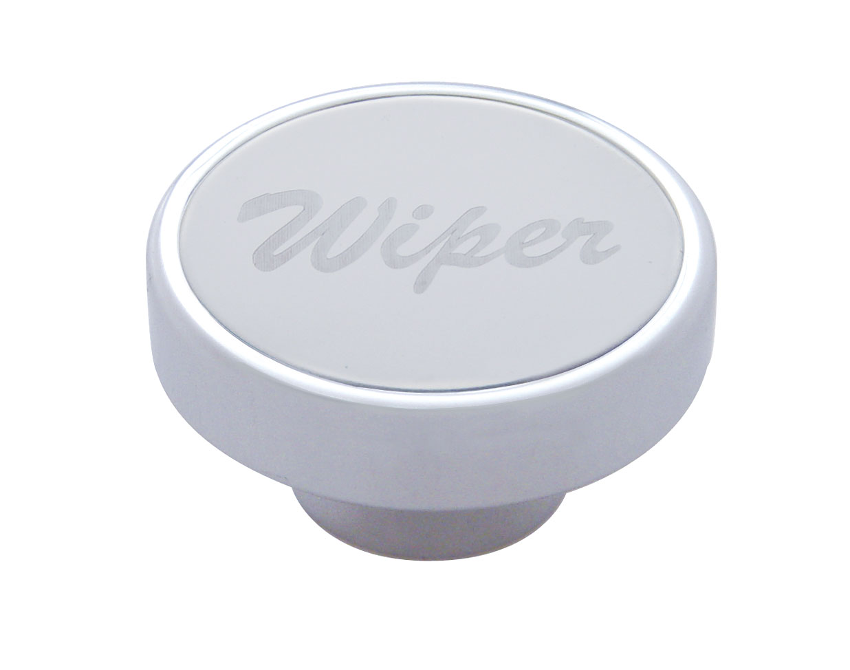 Chrome Dash Knob W/ Stainless Steel "Wiper" Plaque