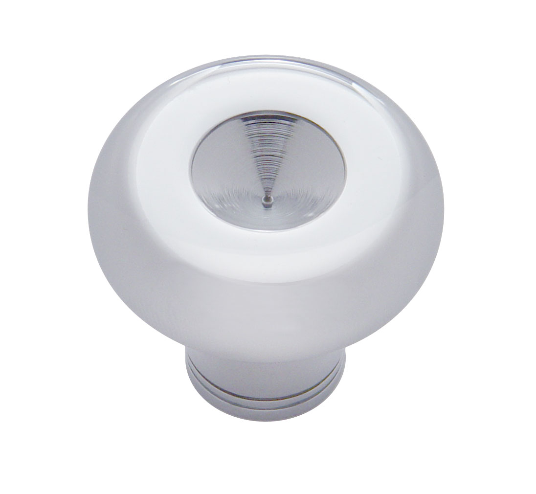 Chrome Aluminum Dash Knob - Indented