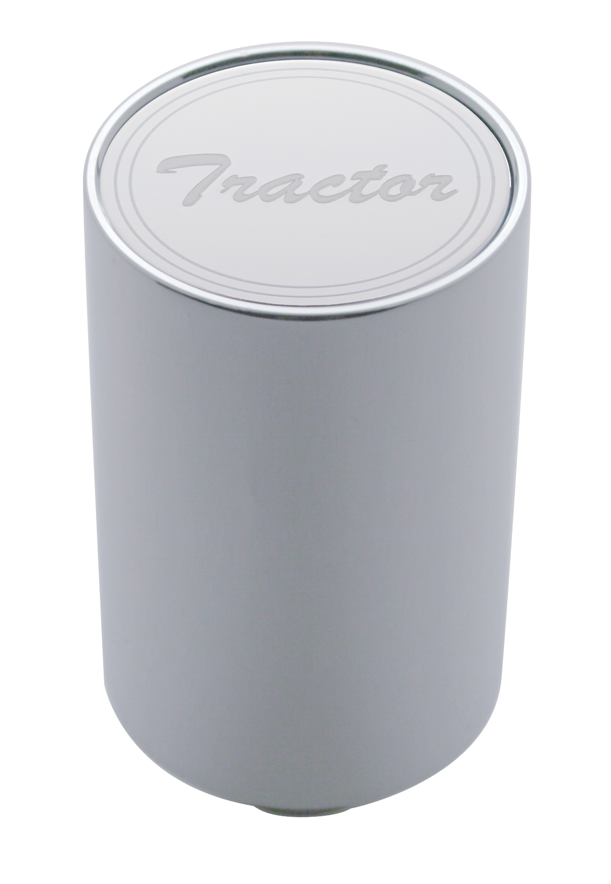 Chrome Aluminum 3" Air Valve Knob W/ Stainless Steel Cursive Script Plaque - Tractor