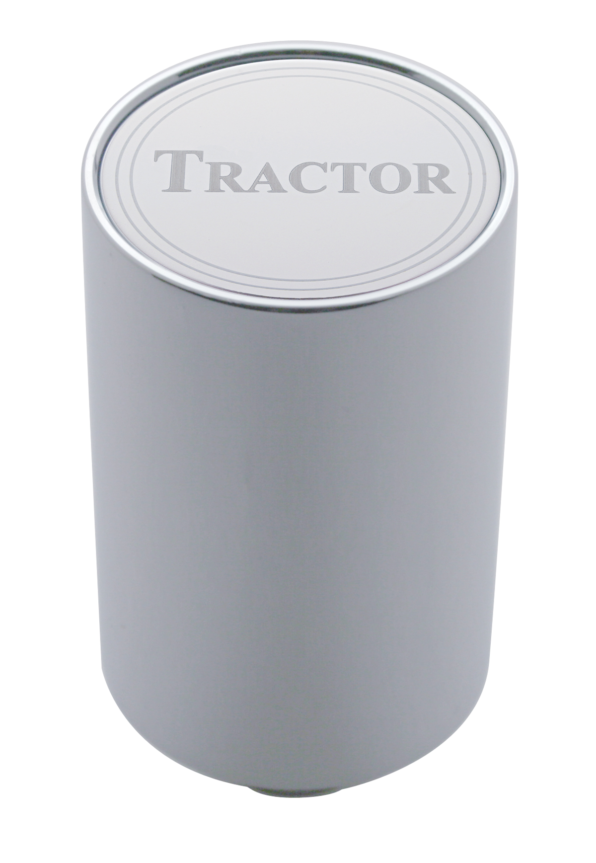 Chrome Aluminum 3" Air Valve Knob W/ Stainless Steel Block Script Plaque - Tractor