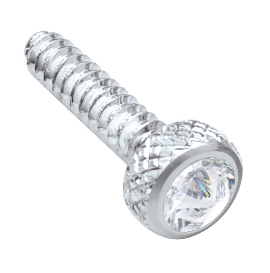 Chrome Freightliner Short Dash Screw W/ Diamond -