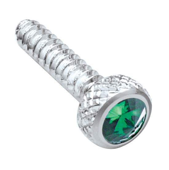 Chrome Freightliner Short Dash Screw W/ Diamond -