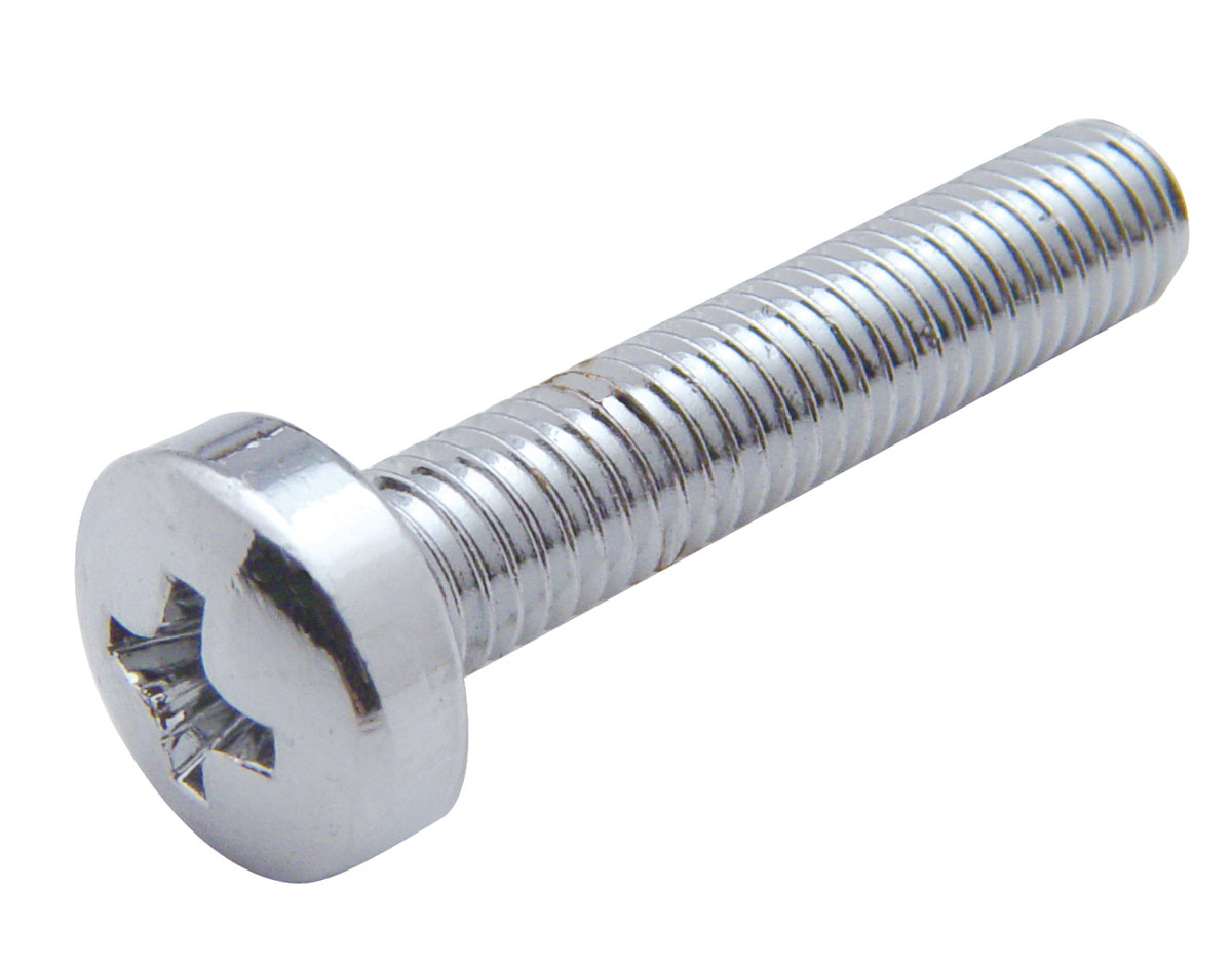 (6/Card) Chrome 2002 Kenworth Dash Screw - Plain