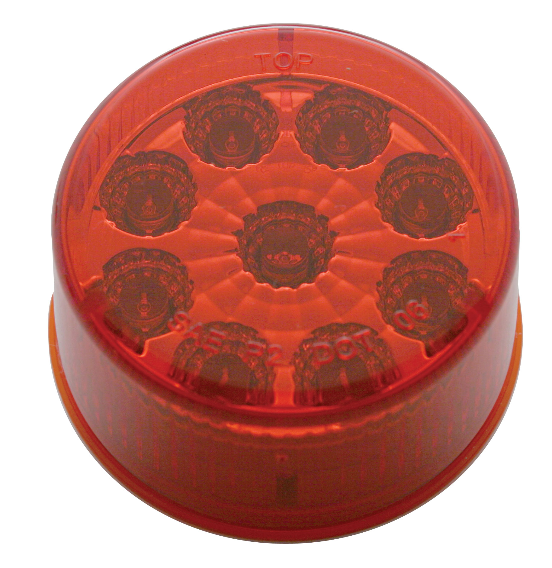 9 Red Led 2" Reflector 24V Clearance/Marker Light - Red Lens