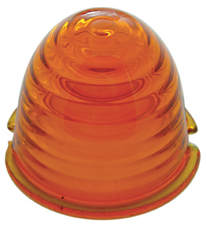 Beehive Glass Cab Light Lens - Amber