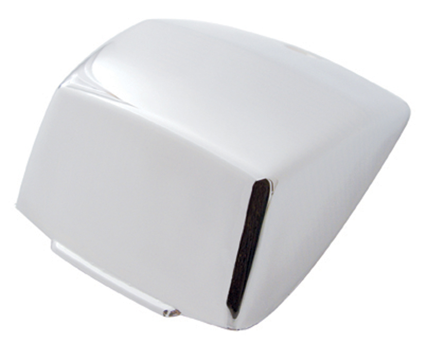 Rectangular Glass Cab Light Lens - Chrome Amber