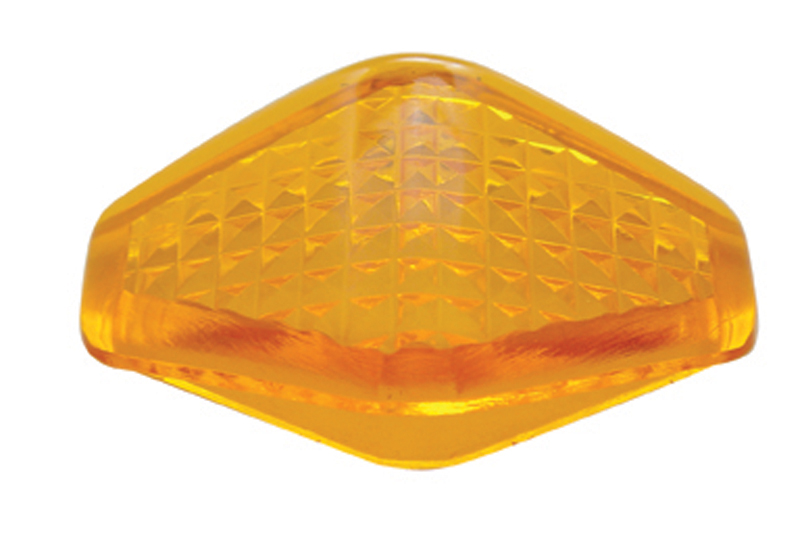 Chrome Housing W/ Small Diamond Auxiliary Incandescent Light - Amber